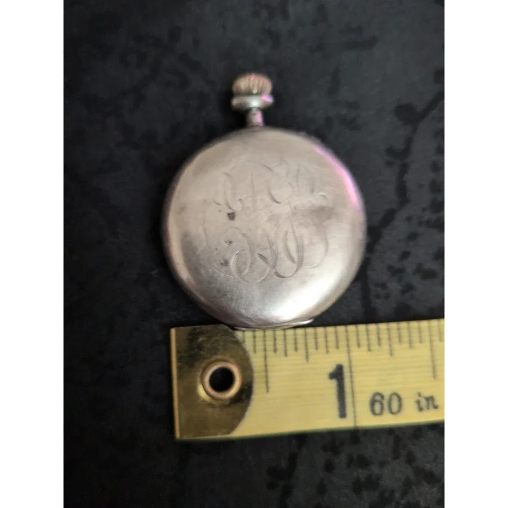 Antique Illinois W.C.Co. Elgin Sterling Silver Pocket Watch Case (No Watch)